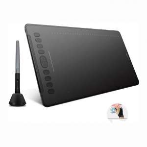 Huion H1161 Graphic Drawing Tablets 11 x 6.8 inch Graphics Tablet with Battery-Free 8192 Pen Pressure, 10 Express Keys and Touch Strip