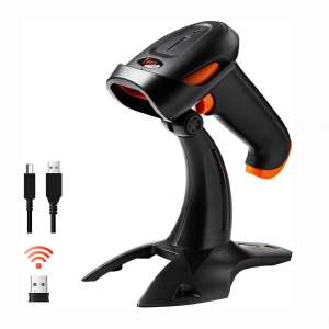 Tera Wireless 1D 2D QR Barcode Scanner, 3 in 1 Compatible with Bluetooth Function & 2.4GHz Wireless & Wired Connection