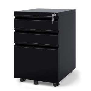 DEVAISE 3 Drawer File Cabinet with Wheels