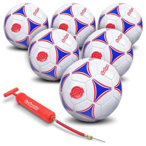 GoSports Premier 6 Packs Soccer Ball Premium Pump 