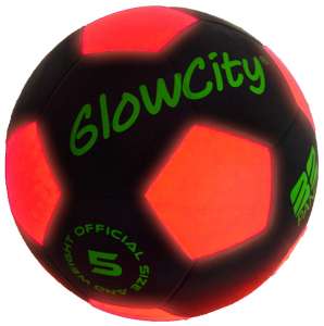 GlowCity LED Light-Up Soccer Ball Size 5 Black Limited Edition 