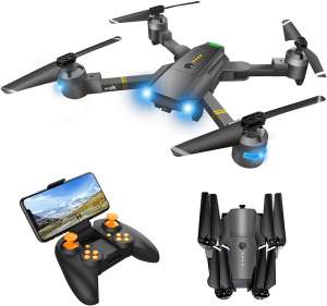 Drone with Camera for Adults - Wide-angle RC Quadcopter for Beginners, FPV Live Video, Altitude Hold, Headless Mode, 3 Speeds Adjustable , Voice Control, Trajectory Flight