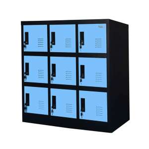 MECOLOR FURNITURE Metal Blue Locker Cabinet