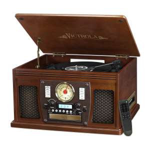 Victrola Navigator 8-In-1 Classic Bluetooth Record Player with USB Encoding and 3-Speed Turntable