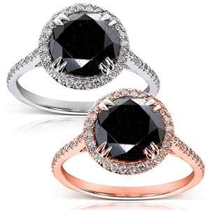 Kobelli Black and White Diamond Engagement Ring
