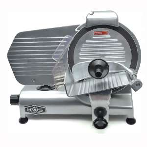 KWS MS-10NT Premium Commercial 320W Electric Meat Slicer 10-Inch with Non-sticky Teflon Blade