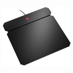 Omen by HP Outpost Gaming Mouse Pad with Qi Wireless Charging, Customizable RGB Lighting, and USB-A 2.0 Port (Black)