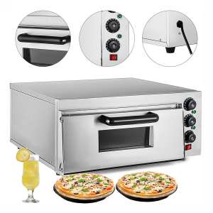 VEVOR Commercial Pizza Oven 2200W Stainless Steel Pizza Oven Countertop 110V Electric Pizza and Snack Oven 16 Inch Deluxe Pizza and Multipurpose Oven