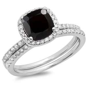 Dazzling Rock Diamond Wedding Ring Set