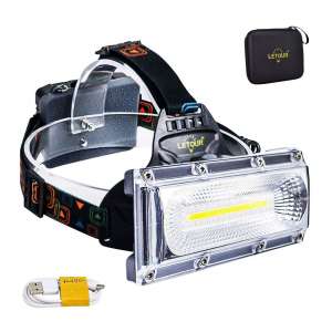 LETOUR 8000 Lumen COB High Bright Rechargeable LED Headlamp