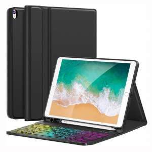 iPad Pro 10.5 Case with Keyboard 2017 for iPad Air 3rd Gen 10.5 2019 - Hundreds of DIY:7 Colors Backlight
