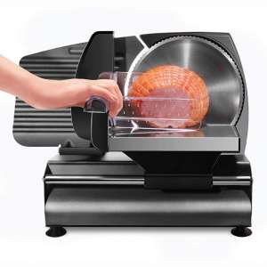 Chefman Die-Cast Electric Deli:Food Slicer Precisely Cuts Meat Cheese, Bread, Fruit & Veggies,