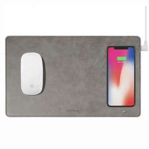 Gaze PAD Qi Wireless Fast Charging Mouse Pad Mat for iPhone X iPhone 8 Galaxy S8 S9 Plus Samsung Note 8 9 (Gray)