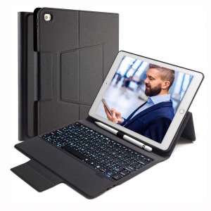 Beeasy iPad Keyboard Case 9.7 with Pencil Holder for iPad 2018 6th Generation