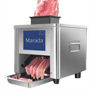 Marada Meat Slicer 3MM 110V Stainless Steel Electric Meat Slicer Machine Auto Meat Cuber for Fast and Efficient Slicing