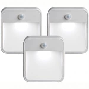 Mr. Beams MB 723 MB723 Battery-Powered Motion-Sensing LED Stick-Anywhere Nightlight, 3-Pack, White, 3 Count