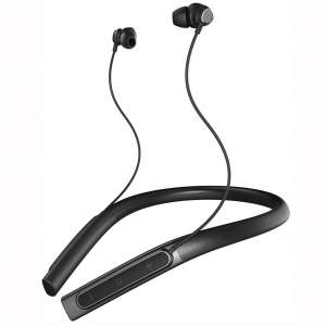 Active Noise Cancelling Headphones, Iqua Bluetooth Wireless Earbuds, Comfortable Protein Skin Leather Neckband, Deep Bass