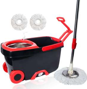 SUPSOO Floor Cleaning Spin Mop & Bucket