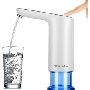tobelife Water Bottle Pump - Water Pump for 5 Gallon Bottle - Low Noise USB Charging Automatic Drinking Water Pump - Automatic Bottle Water Dispenser