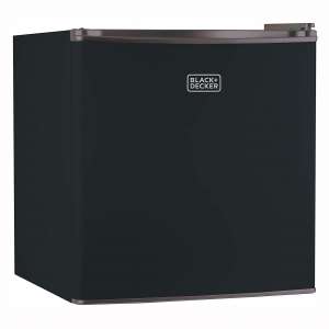 BLACK+DECKER BCRK17B Compact Refrigerator Energy Star Single Door Mini Fridge with Freezer, 1.7 Cubic Feet, Black
