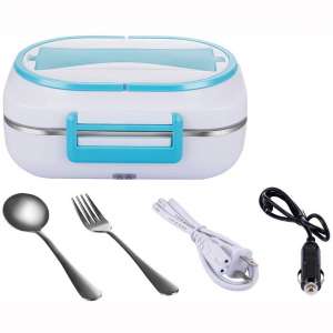 Electric Heating Lunch Box, Portable Bento Meal Food Heater Warmer Removable 304 Stainless Steel Box Lunch Containers