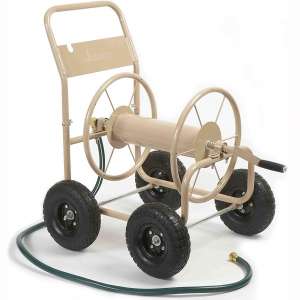 Liberty Garden 870-M1-2 Industrial 4-Wheel Garden Hose Reel Cart, Holds 300-Feet of 5:8-Inch Hose