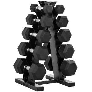 CAP Barbell Dumbbell Set 150-Pound with Rack