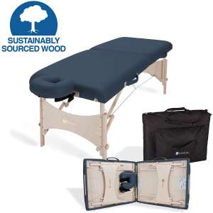 EARTHLITE Portable Massage Table HARMONY DX – Eco-Friendly Design, Hard Maple, Superior Comfort, Deluxe Adjustable Face Cradle, Heavy-Duty Carry Case