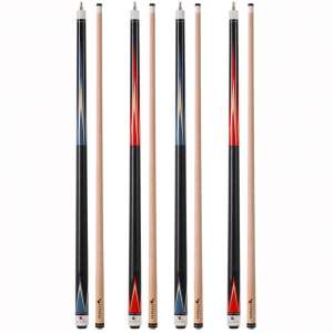 FADAZAI Set of 4 Pool Cues Stick 19.5 oz 58 inch Billiard House Bar Pool Sticks