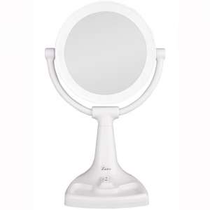 Zadro Max Bright Sunlight Dual Sided Vanity Mirror, White, 10X:1X Magnification