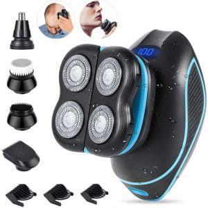 Head Shaver,Teamyo Head Shavers for Bald Men,5D Floating Electric Shaver for Men, 5 in 1 Bald Head Shaver with Hair Clippers Nose Hair Trimmer Facial Cleansing
