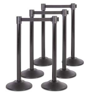 US Weight Heavy Duty Premium Steel Stanchion with 7.5-Foot Retractable Belt and Scratch-Resistant Base