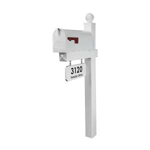 The Monroe White plastic Mailbox from 4Ever Products