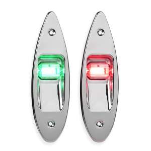LEANINGTECH One Pair Bow Boat Navigation LED Lights