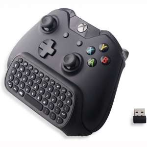 Megadream Xbox One USB 2.4Ghz Mini Wireless QWERTY Keyboard Gaming Chatpad Keyboard for Microsoft Xbox One and Xbox One S Controller