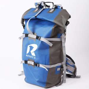 RESECU 100% Waterproof Backpack - Dry Bag Closure Daypack - 50L for Water Sports, Adventure Travel, Motorcycle Trips