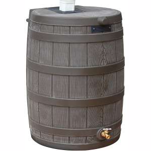 Good Ideas RW50-OAK Rain Wizard Rain Barrel 50 Gallon, Oak