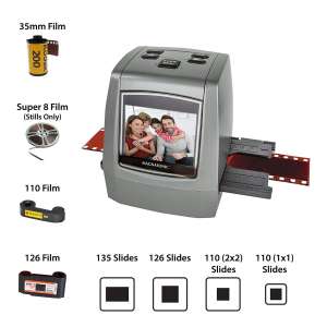 Magnasonic All-in-One Film Scanners, Vibrant 2.4" LCD Screen