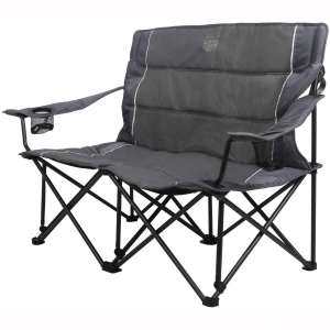 Timber Ridge Spruce Duo Loveseat Oversize Quad-Folding Camp Seat, Grey