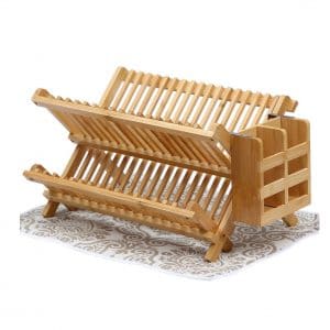 Leihui Collapsible Bamboo Dish Drying Rack