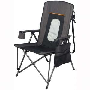 PORTAL Oversized Quad Folding Camping Chair High Back Cup Holder Hard Armrest Storage Pockets Carry Bag Included