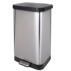 GLAD Extra Capacity 20 Gal Stainless Steel Step Trash Can