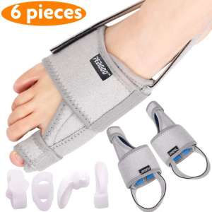PediGoo Bunion Corrector Bunion Relief Kit (Bunion Splints, Gel Toe Protect Separator Sleeves, Toe Separators)