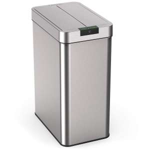 hOmeLabs 13 Gallons Automatic Stainless Steel Trash Can