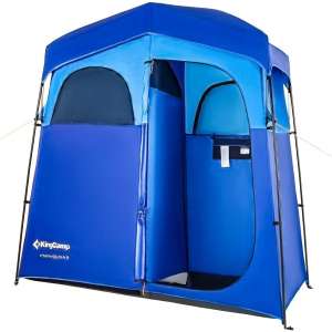 KingCamp 2-Room Easy Up Portable Dressing Changing Room Shower Privacy Shelter Tent with Rain Fly