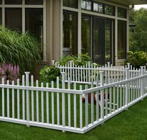 Zippity Outdoor Products ZP19001 Madison Vinyl Picket Fence, White, 30" x 56"