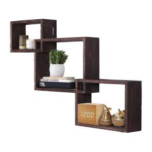 Comfify Rustic Wall Mounted Tier Square Shaped Floating Shelves