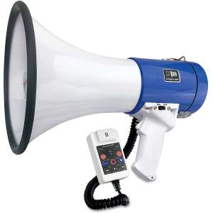 Nippon America ER-1091BT Rechargeable Megaphone Bullhorn Speaker with Built In Siren, Volume Control, Audio Recorder
