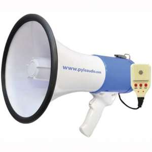 PyleHome 50 Watt Professional Rechargeable Megaphone with Piezo Dynamic, Lithium Battery for All iPod:MP3 Players