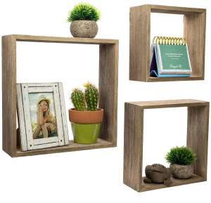 Excello Global Products Wall Mounted Cube Display Shelf